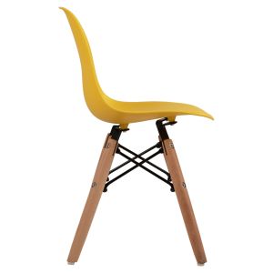 Стол Twist Kid Hm8453,04 с дървени крака и седалка Yellow Pp 30,5x33x59cm