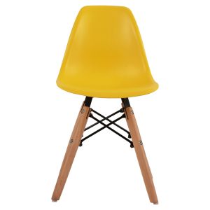 Стол Twist Kid Hm8453,04 с дървени крака и седалка Yellow Pp 30,5x33x59cm