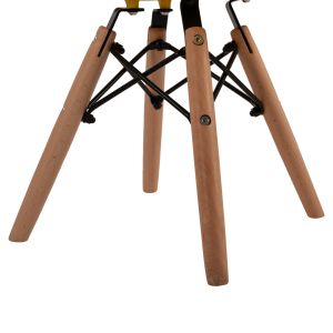Стол Twist Kid Hm8453,04 с дървени крака и седалка Yellow Pp 30,5x33x59cm
