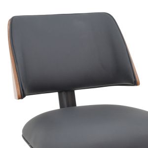 Ubane chair black pu-walnut metal legs 53x62.5x85cm