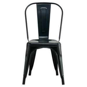 Chair Utopia black metal 44x44x85cm