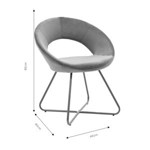 Valentina chair, rotten apple color plush and gold metal legs