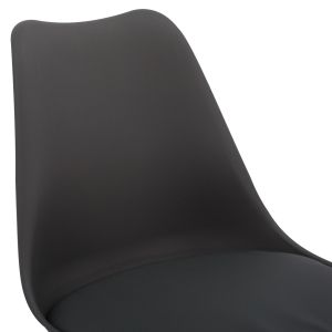 Vegas chair with wooden legs and dark gray seat Hm0033,03