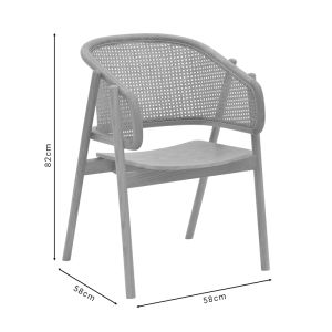 Wenzy chair, mahogany wood Toon 58x58x82cm