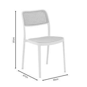 Westley chair white polypropylene 55x47x81cm