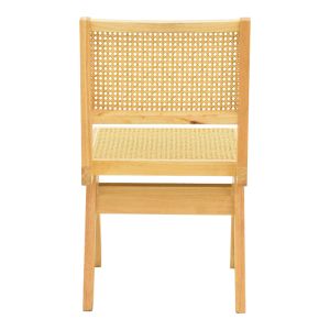Стол Winslow от каучуково дърво и ратан в естествен нюанс 46x58x80 см