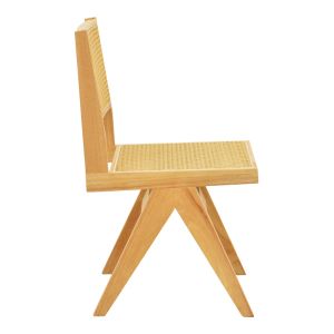 Стол Winslow от каучуково дърво и ратан в естествен нюанс 46x58x80 см