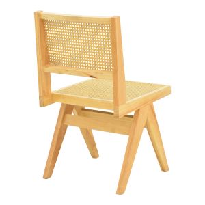 Стол Winslow от каучуково дърво и ратан в естествен нюанс 46x58x80 см