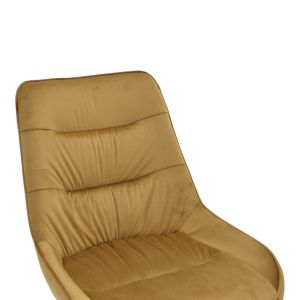 Chair Wori brown velvet-metal black leg 48x56x82cm