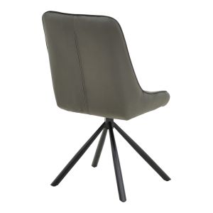 Chair Wori dark gray velvet-metal black leg 48x56x82cm