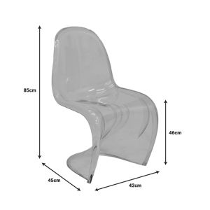 Стол Xyofa Pc прозрачен 42x45x85см