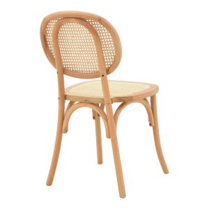 Zoel chair made of beech and rattan in natural shade 45x52x82cm