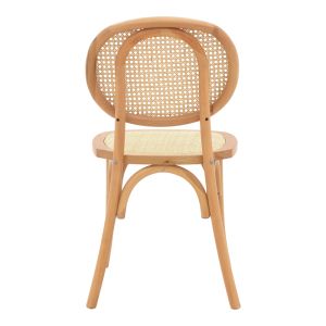 Zoel chair made of beech and rattan in natural shade 45x52x82cm
