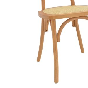 Zoel chair made of beech and rattan in natural shade 45x52x82cm
