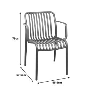 Chair Zoi Pp in white 55.5x57.5x79