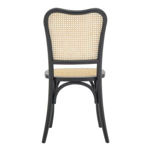 Chair Zozele natural rattan pe-black tuon wood 45x51x88cm
