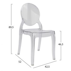 Chair acrylic Aramis Clive Hm0170