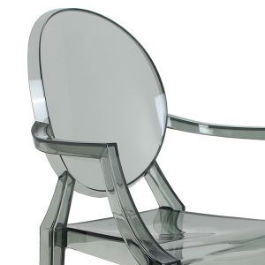 Acrylic chair Clive Aramis gray transparent
