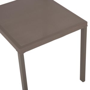 Aluminum chair, champagne frame and textile with synthetic rattan 46x55.5x83hcm Hm5921.03