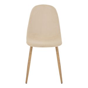 Bella chair beige fabric-natural metal leg 43x52x88cm