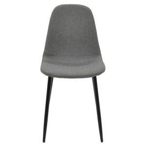 Bella chair light gray damask-black metal leg 43x52x88cm