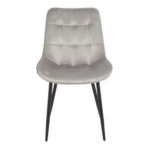 Стол берн кадифе в сив нюанс 53x62x84см
