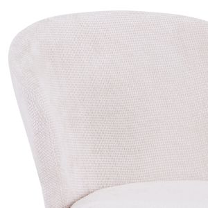 Chair white Damask-black metal legs 57x62x80cm