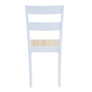 Chair in white-natural shade 39.5x47.5x89cm