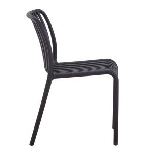 Outdoor chair Convee, polypropylene, black 52.5x44.5x79hcm Hm6104.02