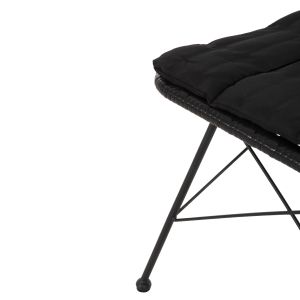 Outdoor chair Allegra Hm5453.12 metal-cushion-knitted in black 52x52x83.5hcm