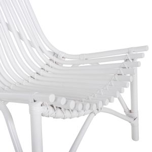 Outdoor chair Cellion Hm9812,03 rattan poles in white color 76x72x83hcm