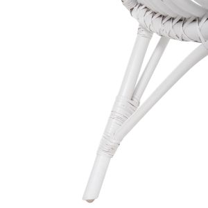 Outdoor chair Cellion Hm9812,03 rattan poles in white color 76x72x83hcm