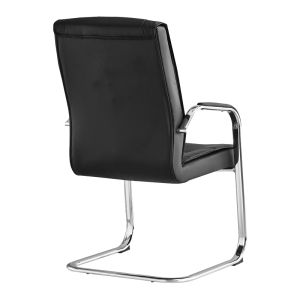 Guest chair Nioze black pu-chrome leg 57x50x95cm