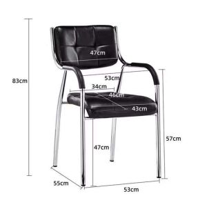 Guest chair Otlen white pu-chrome leg 47x45x87cm