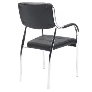 Guest chair Otlen black pu-chrome leg 47x45x87cm