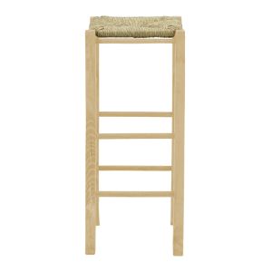 Chair for restaurants and homes Bodier-charchie natural unvarnished wood seagrass seat 35x35x78cm