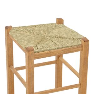 Chair for restaurants and homes Oligor-charchie walnut wood seagrass seat 35x35x78cm