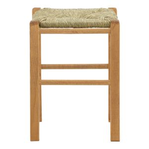 Chair for restaurants and homes Oligor-charchie walnut wood seagrass seat 35x35x78cm
