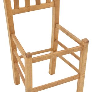 Damnir coffee chair solid beech with polished walnut surface 41x42x92cm