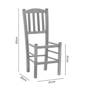 Damnir coffee chair solid beech with polished walnut surface 41x42x92cm