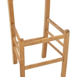 Marf coffee chair solid beech with polished walnut surface 41x42x92cm