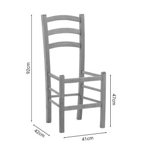 Marf coffee chair solid beech with polished walnut surface 41x42x92cm