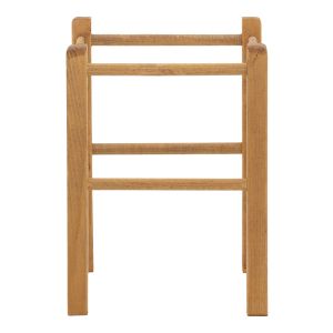 Coffee chair Oligor solid beech with polished walnut surface 34x34x47cm