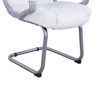Стол за посетители с бял Pu Sora 63x67x112cm (hm1144,02)
