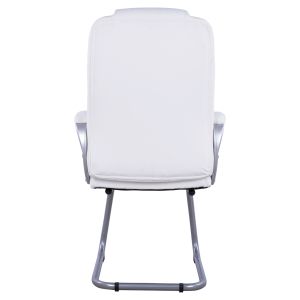 Стол за посетители с бял Pu Sora 63x67x112cm (hm1144,02)