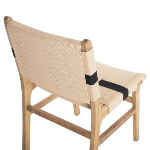 Chair made of rubber wood and rope in natural color Hm9323,01