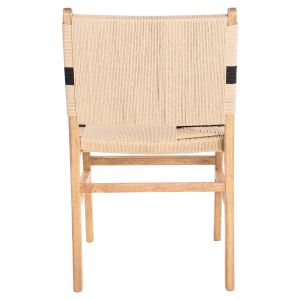 Chair made of rubber wood and rope in natural color Hm9323,01
