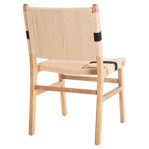 Chair made of rubber wood and rope in natural color Hm9323,01