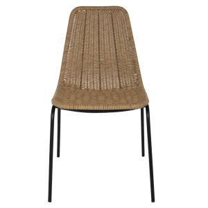 Metal and natural rattan chair Hm5867.01 43.5x63x82hcm