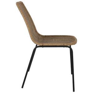 Metal and natural rattan chair Hm5867.01 43.5x63x82hcm